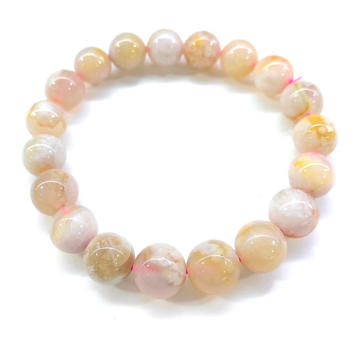 Flower agate bracelet