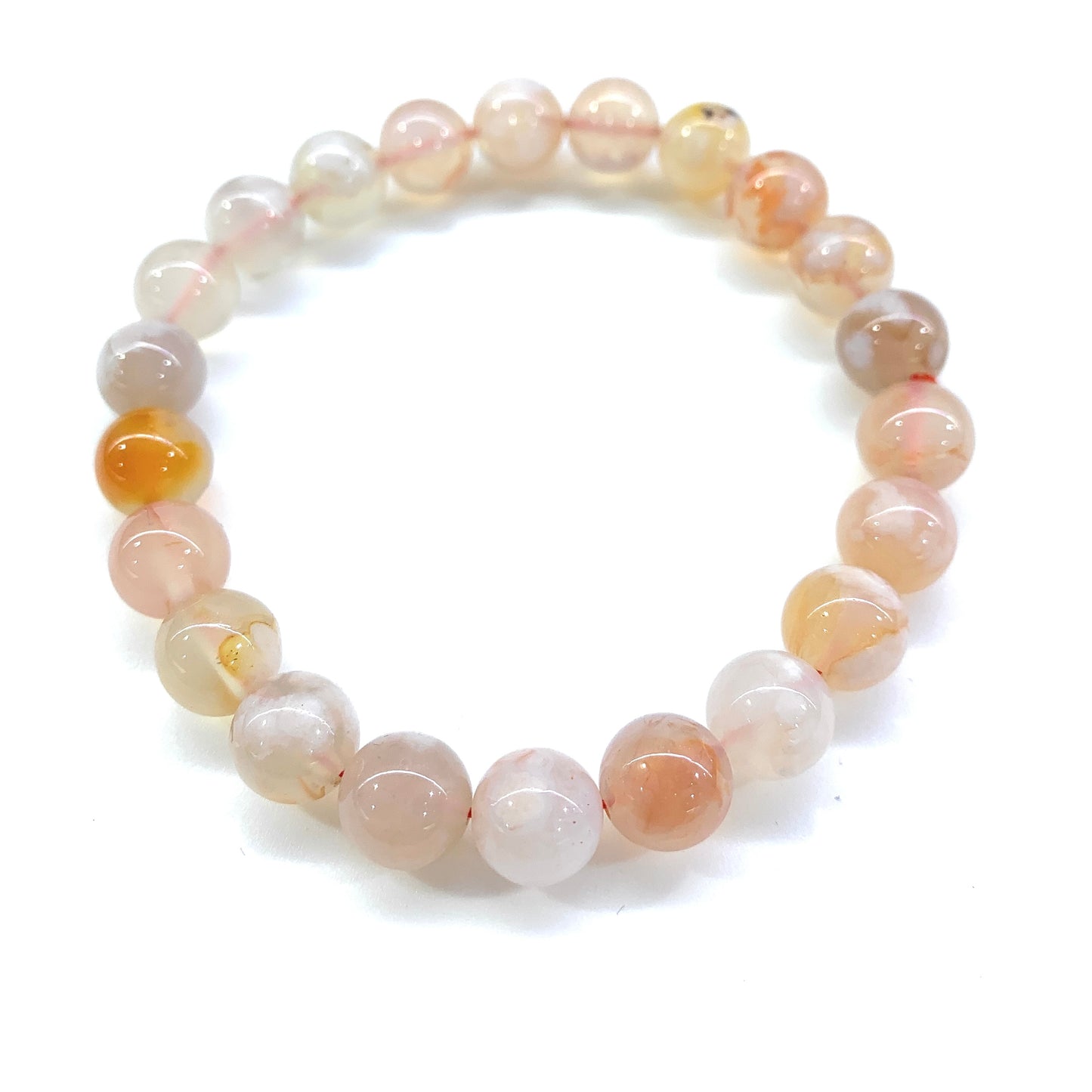 Flower agate bracelet