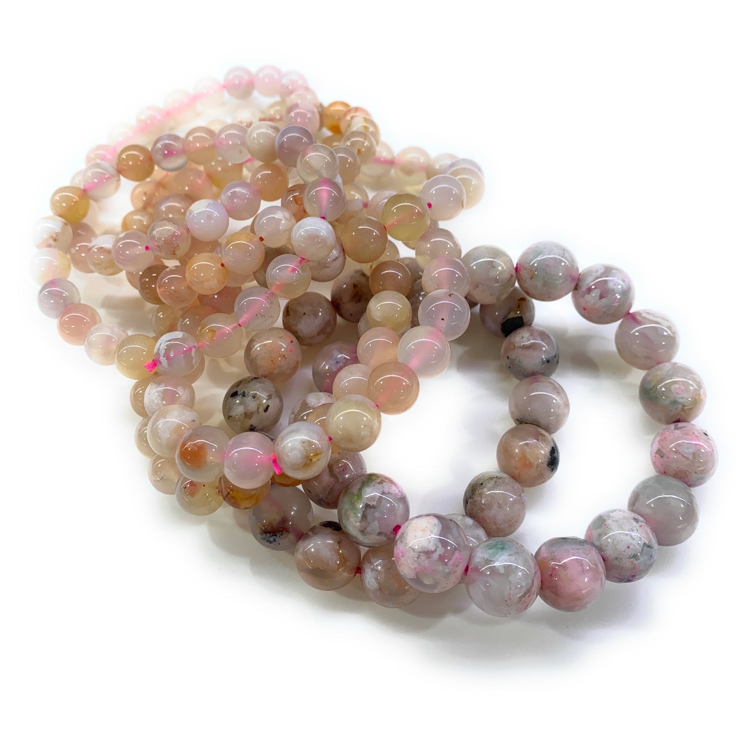 Flower agate bracelet